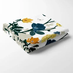 Bordsduk<Arvidssons textil Fjärilsträdgården blå-gul bordsduk