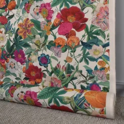 Gardintyger Mönstrade< Flashy Floral tyg - Linnelook