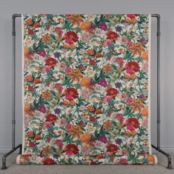 Gardintyger Mönstrade< Flashy Floral tyg - Linnelook
