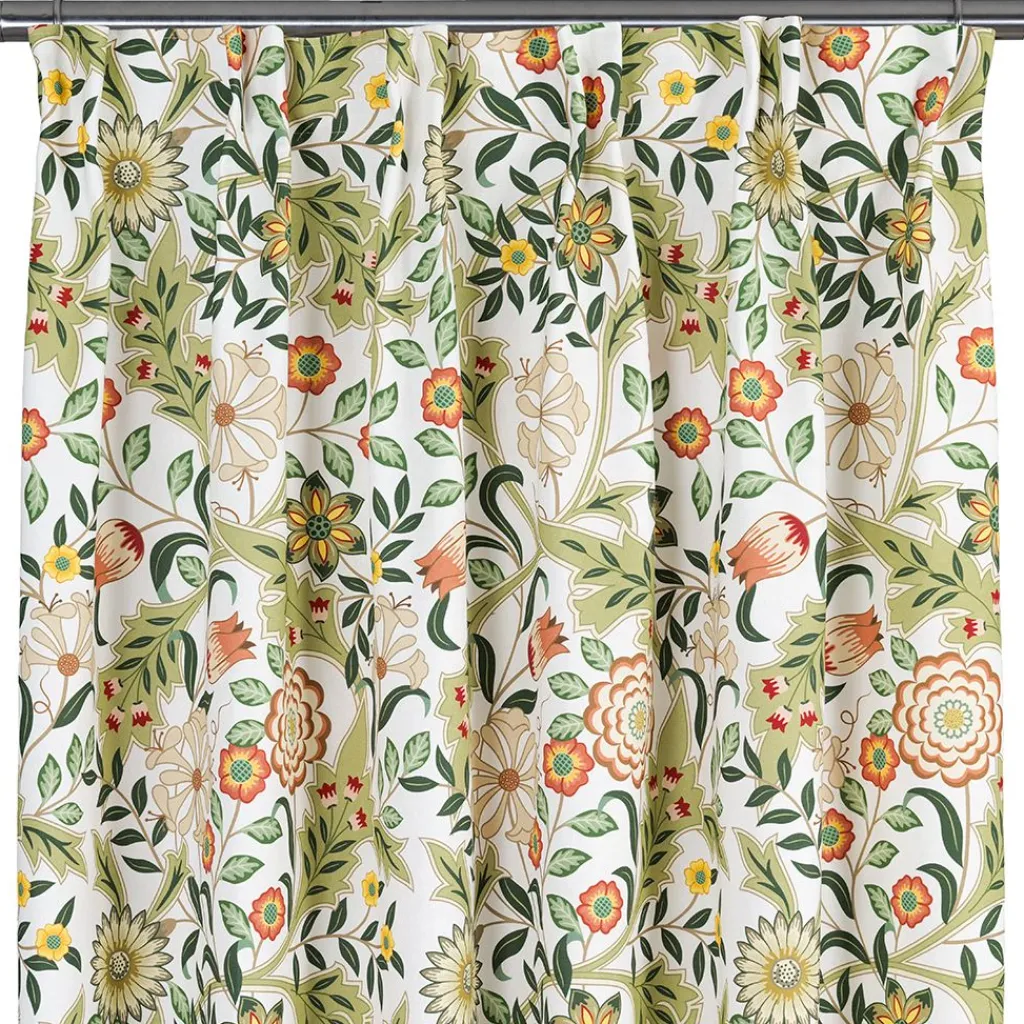 Gardiner Mönstrade<Nordisk Textil Flora grön gardiner