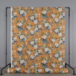 Gardintyger Mönstrade<Nordisk Textil Floraison curry gardintyg