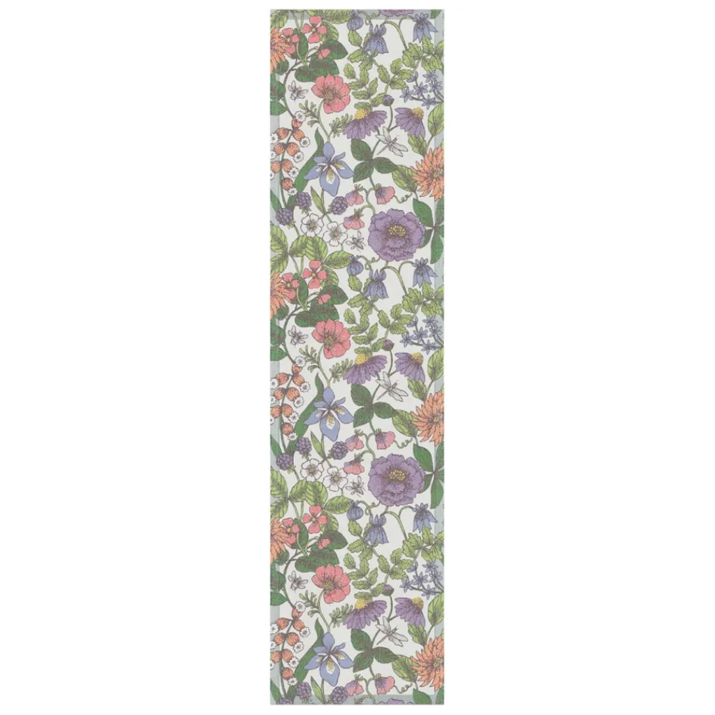 Ekelund Löpare|Bordslöpare<Ekelund Flora löpare 35X140 - s Linneväveri