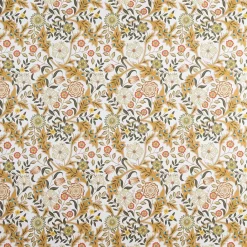Arts & Crafts Tyger|Gardintyger Mönstrade<Nordisk Textil Flora ockra tyg