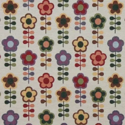 Blommiga Möbeltyger|Mönstrade Möbeltyger< Flower power retro möbeltyg