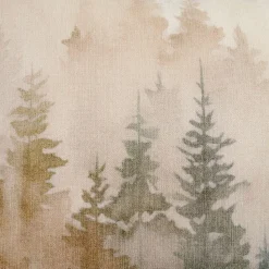 Mönstrade Kuddfodral<Fondaco Forest kuddfodral - dimhöljd urskog i mjuka toner
