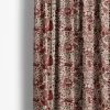Gardintyger Mönstrade|Arvidssons Textil<Arvidssons textil Fýri beige-röd linnelook tyg
