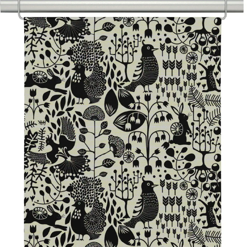 Panelgardiner<Arvidssons textil Fýri beige-svart linnelook panelgardiner