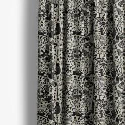 Gardintyger Mönstrade|Arvidssons Textil<Arvidssons textil Fýri beige-svart linnelook tyg