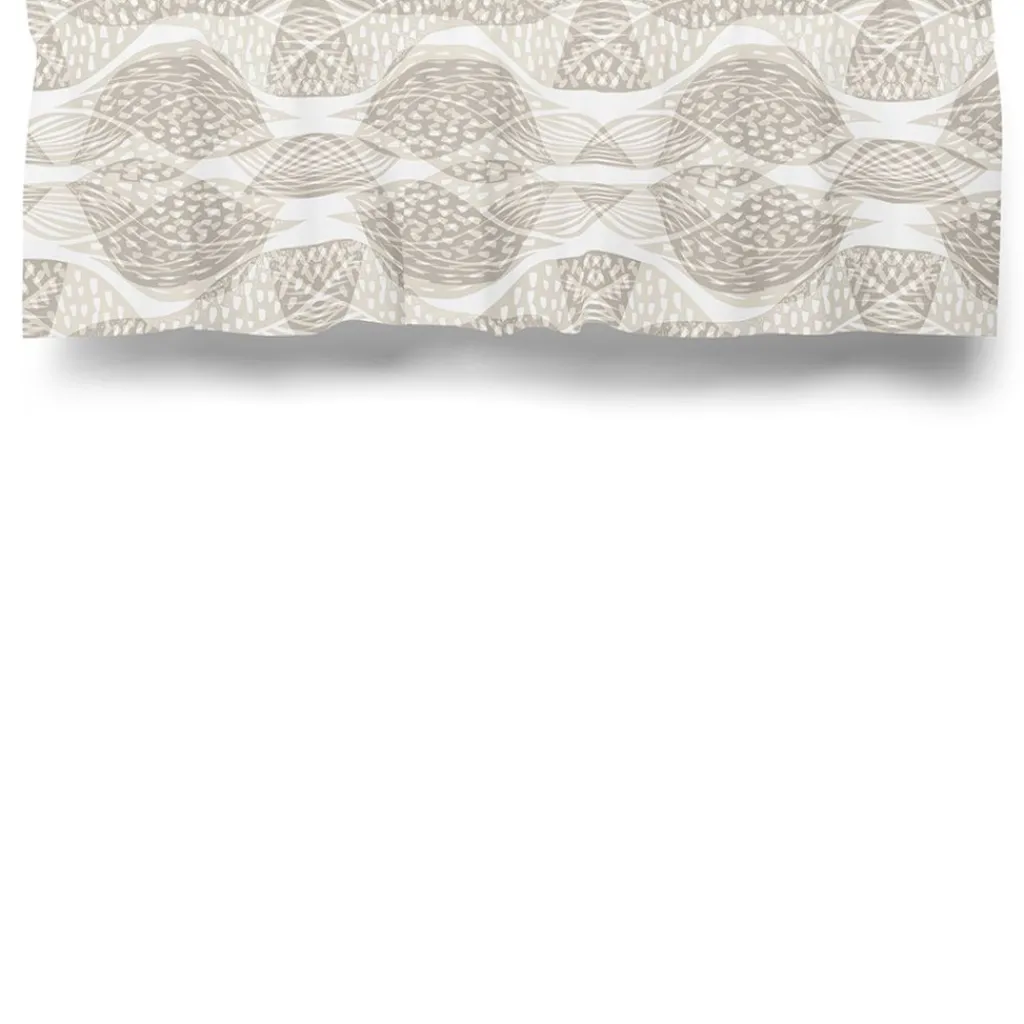 Gardinkappor Mönstrade<Arvidssons textil Froda Beige gardinkappa metervara