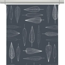Panelgardiner<Arvidssons textil Frostblad blå panelgardiner