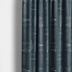 Gardintyger Mönstrade|Arvidssons Textil<Arvidssons textil Frostblad blå tyg – metervara med bladmotiv