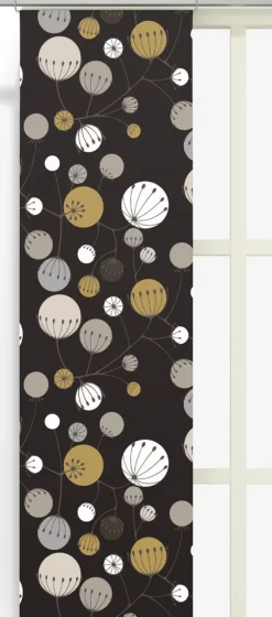 Panelgardiner<Arvidssons textil Frö svart panelgardiner