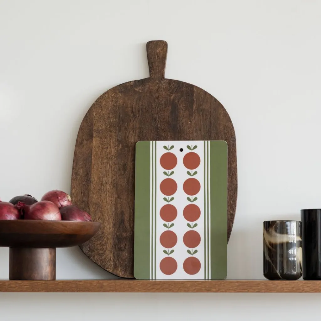 Brickor|Jul I Köket<Almedahls Frukt och kaka, uppläggningsbräda, rödgrön, 30x20cm