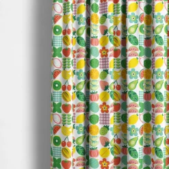Gardintyger Mönstrade|Arvidssons Textil<Arvidssons textil Fruktstund multi tyg – färgglatt fruktmönster