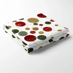 Juldukar|Bordsduk<Arvidssons textil Frö vit-röd bordsduk