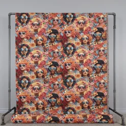 Mönstrade Möbeltyger<Nordisk Textil Girl power – gobelängtyg med effektfyllt popart-mönster