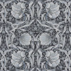 Arts & Crafts Tyger|Mönstrade Möbeltyger<Nordisk Textil Grace blå gobeläng - Klassisk blommig Arts and Crafts design
