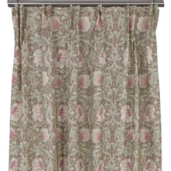 Gardiner Mönstrade<Nordisk Textil Grace brun gardiner - Klassisk blommig Arts and Crafts design
