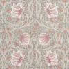 Arts & Crafts Tyger|Gardintyger Mönstrade<Nordisk Textil Grace dimmgrön tyg - Klassisk blommig Arts and Crafts design