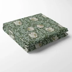 Bordsduk<Nordisk Textil Grace grön bordsduk - Klassisk blommig Arts and Crafts design