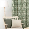 Arts & Crafts Tyger|Gardintyger Mönstrade< Grace grön tyg - Klassisk blommig Arts and Crafts design