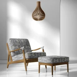 Arts & Crafts Tyger|Mönstrade Möbeltyger<Nordisk Textil Grace mullvad gobeläng - Klassisk blommig Arts and Crafts design