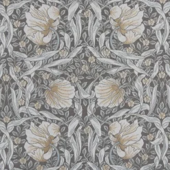 Arts & Crafts Tyger|Mönstrade Möbeltyger<Nordisk Textil Grace mullvad gobeläng - Klassisk blommig Arts and Crafts design