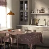 Juldukar|Bordsduk<Nordisk Textil Grace röd bordsduk - Klassisk blommig Arts and Crafts design