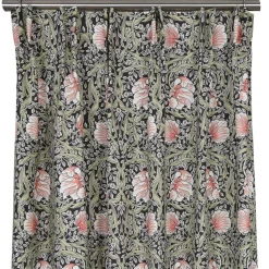 Gardiner Mönstrade<Nordisk Textil Grace svart gardiner - Klassisk blommig Arts and Crafts design