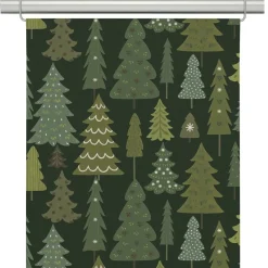 Julgardiner|Panelgardiner<Arvidssons textil Granby mörkgrön panelgardiner