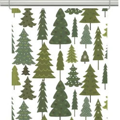 Julgardiner|Panelgardiner<Arvidssons textil Granby offwhite-grön panelgardiner