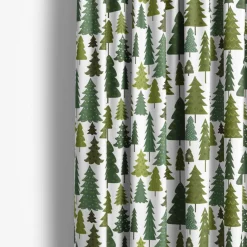 Julgardiner|Julgardiner<Arvidssons textil Granby vit-grön gardiner