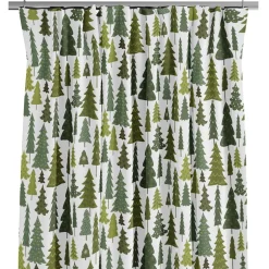 Julgardiner|Julgardiner<Arvidssons textil Granby vit-grön gardiner