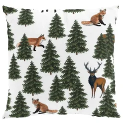 Julkuddar|Mönstrade Kuddfodral<Arvidssons textil Granskog grön kuddfodral