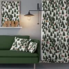 Gardintyger Mönstrade|Arvidssons Textil<Arvidssons textil Granskog grön tyg