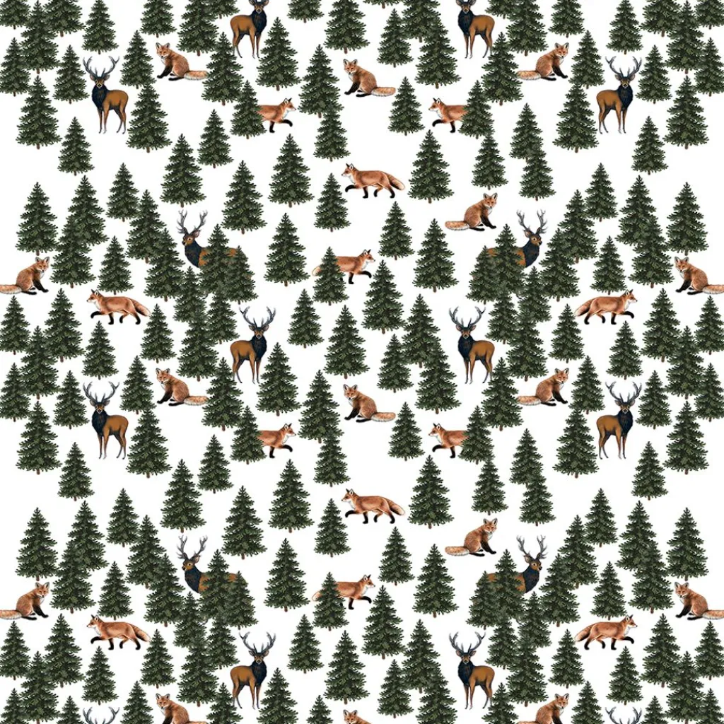Gardintyger Mönstrade|Arvidssons Textil<Arvidssons textil Granskog grön tyg
