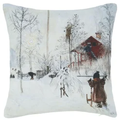 Julkuddar|Mönstrade Kuddfodral<Svanefors Gården kuddfodral - Carl Larsson