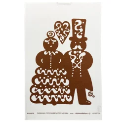 Kökshandduk|Jul I Köket<Almedahls Gumman och Gubben pepparkaka kökshandduk -
