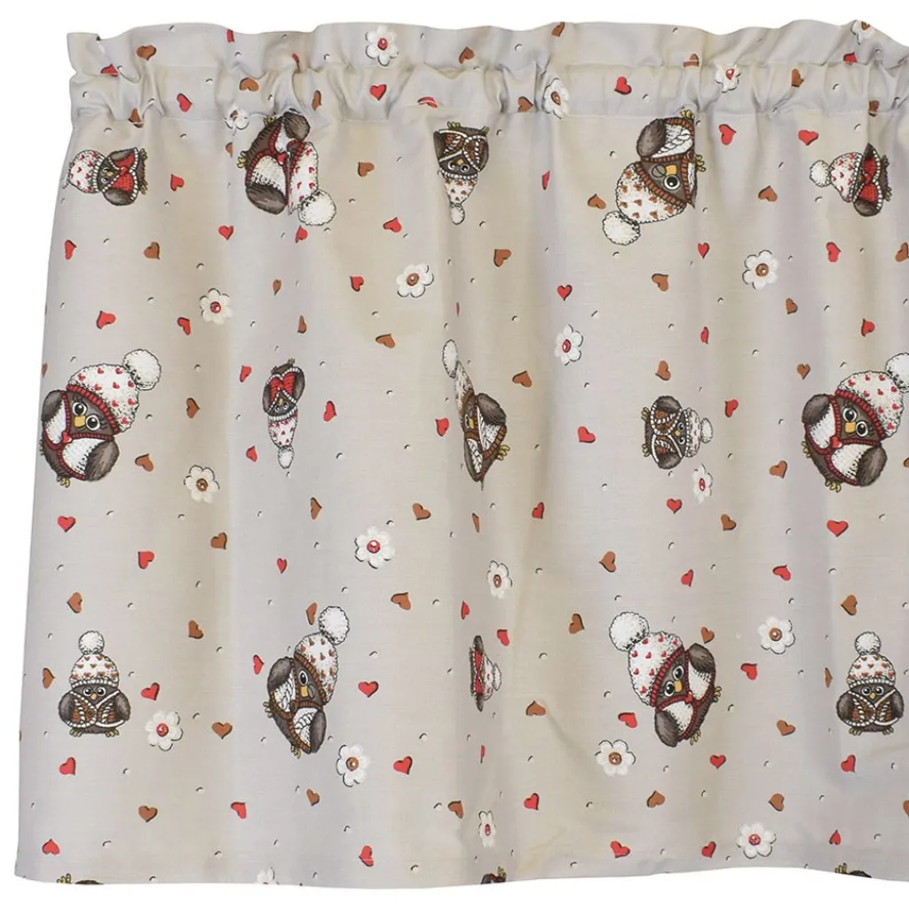 Gardinkappor Mönstrade|Rea Gardiner<Arvidssons textil Gus beige gardinkappa metervara