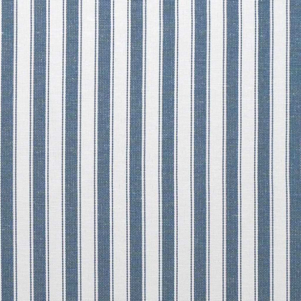 Randiga Möbeltyger|Rutor & Ränder<Nordisk Textil Harlow duvblå-vit randigt tyg