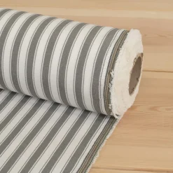 Randiga Möbeltyger|Rutor & Ränder<Nordisk Textil Harlow ljusgrå-vit randigt tyg