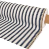 Randiga Möbeltyger|Rutor & Ränder<Nordisk Textil Harlow marinblått randigt tyg