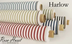Randiga Möbeltyger|Rutor & Ränder<Nordisk Textil Harlow röd-vit randigt tyg
