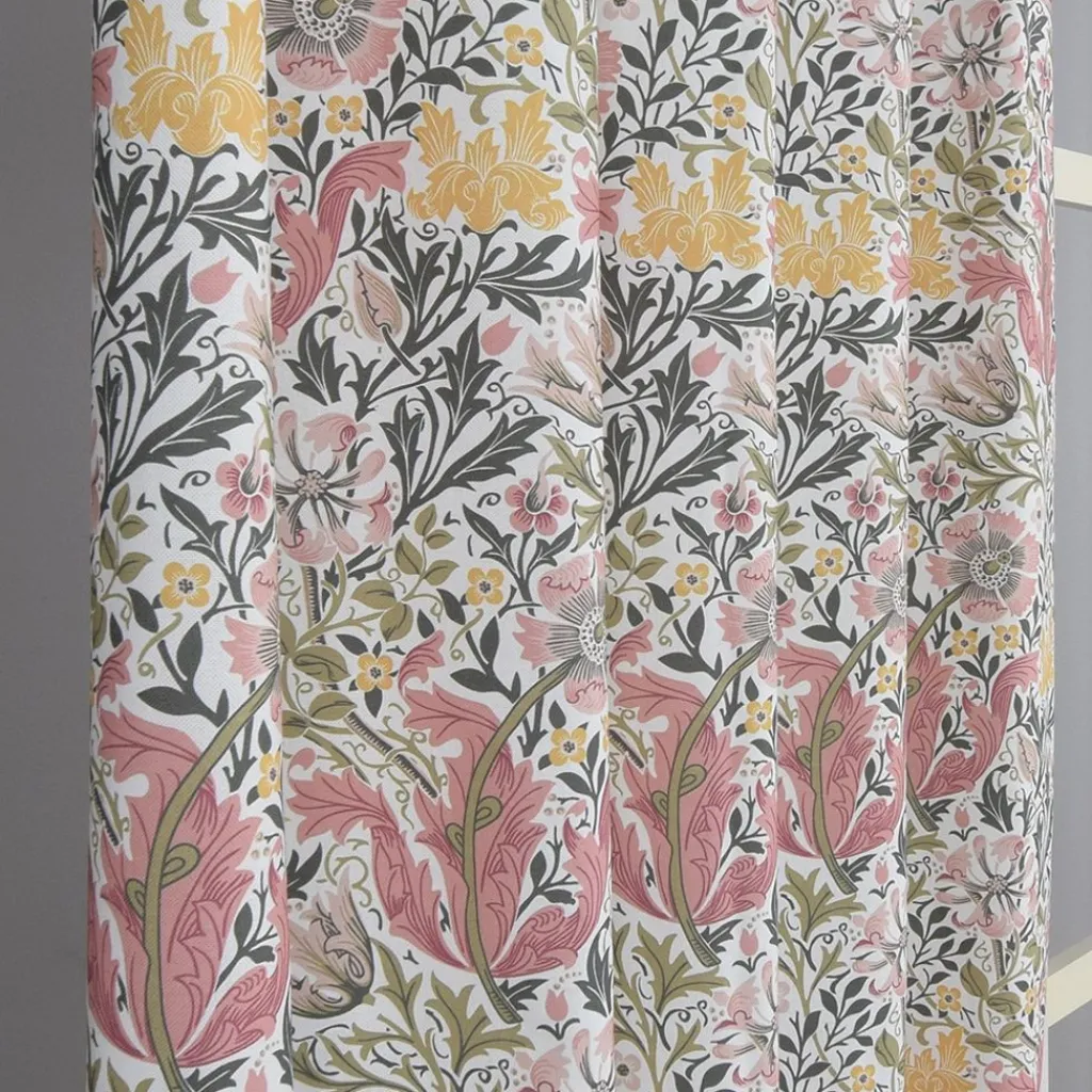 Gardiner Mönstrade<Nordisk Textil Harmony vit-rosa gardiner
