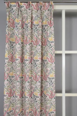 Gardiner Mönstrade<Nordisk Textil Harmony vit-rosa gardiner