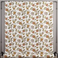 Arts & Crafts Tyger|Gardintyger Mönstrade<Nordisk Textil Heritage vinröd tyg