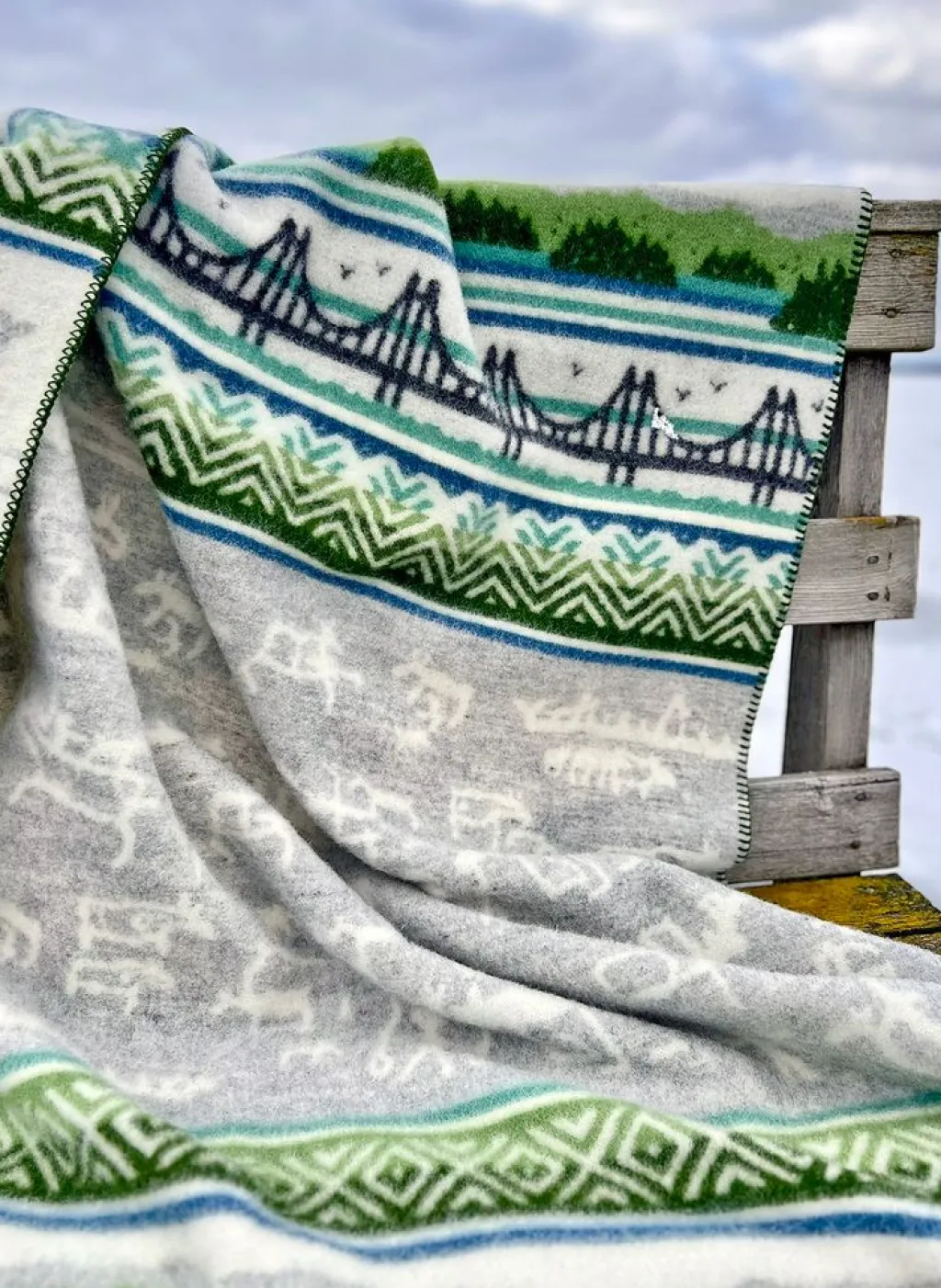 Ullfiltar<Kerstin Landström Design Höga kusten ullfilt 130x180cm -