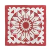 Juldukar<Arvidssons textil Hildur röd duk 23x23