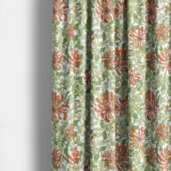 Arts & Crafts Tyger|Gardintyger Mönstrade<Nordisk Textil Honeysuckle terrakotta gardintyg