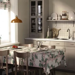 Bordsduk<Arvidssons textil Hortensia rosa bordsduk